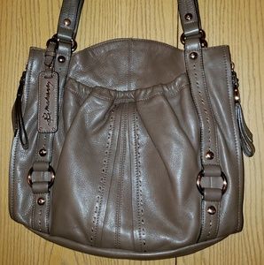 B. Makowsky Tribeca Brown Large Handbag
